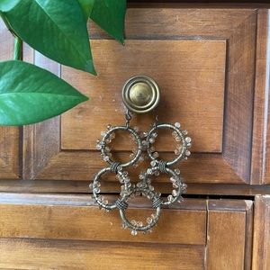 One of a Kind Hand Beaded Crystal Circle Link Chain Bracelet
